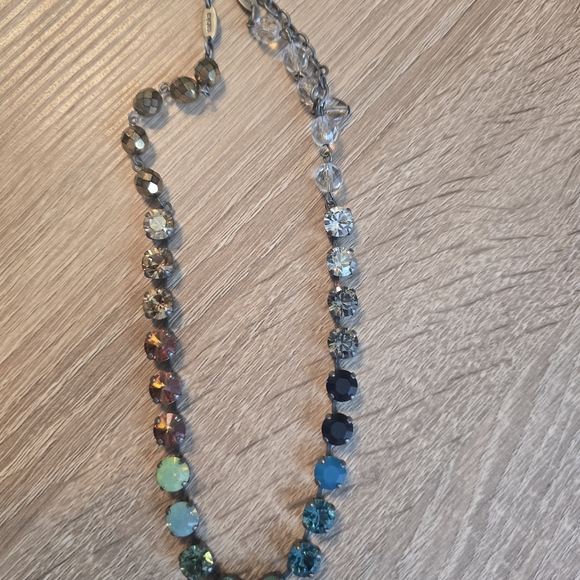 Sabika Blue, Green, Turqouise, Black, Brown And Beaded Choker Necklace-MINT! - Picture 4 of 10